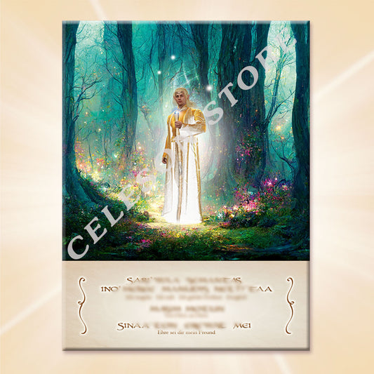 ELBENLICHT - Energetisiertes Leinwandbild mit Elbensprache (30x40cm)