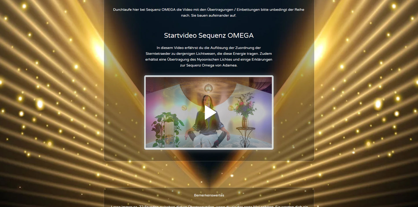 ANAN'DAHRA - Sterntetraeder (Lichttore) des Dimensionswechsels - Sequenz OMEGA