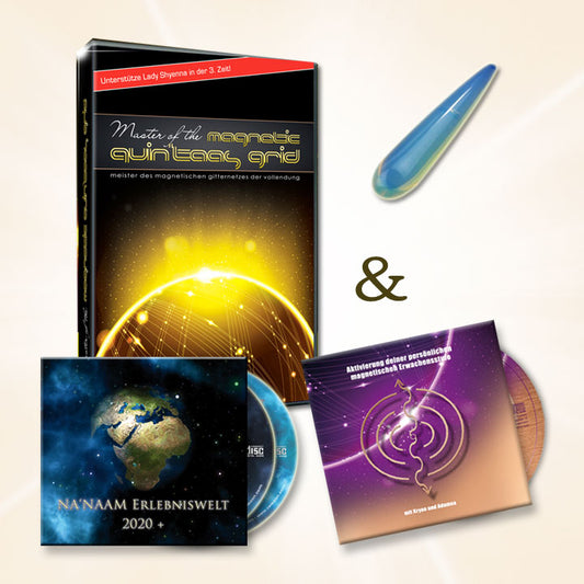 Wirkungsset magnetische Energie vor leuchtendem Hintergrund